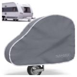Tarpofix Trailer Hitch Cover Waterproof & Breathable | Premium Tongue Jack Cover Fit for RV & Trailer | Tow Hook Cover with Double-Click-Fastener | Tow Hitch Cover, RV Jack Cover, Trailer Jack
