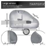 Tarpofix Trailer Hitch Cover Waterproof & Breathable | Premium Tongue Jack Cover Fit for RV & Trailer | Tow Hook Cover with Double-Click-Fastener | Tow Hitch Cover, RV Jack Cover, Trailer Jack