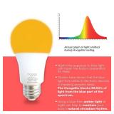 hooga Sleep Light Bulb, Amber Light Bulbs for Sleep Therapy, Blue Light Blocking, 1600K Dim Light Bulbs 7W Equivalent, Mood Soothing Light, E26 A19 Warm Light Bulbs for Bedroom, Nursery, 2 Pack.