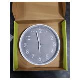 HZDHCLH Grey Wall Clock 12 Inch Silent Non Ticking Clock for Living Room Bedroom Kitchen Office Decor