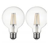 SD LUX Vintage Edison Light Bulb 8W 1000LM dimmable 100W Equivalent LED Bulb G30 Globe, Warm White 2700K E26 Medium Base (G30-2PC)