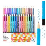 Grabie Erasable Gel Pens, 36 Colors Erasable Pens, Make Mistakes Disappear Colored Pens, Assorted Color Inks for Drawing Writing Planner,Gel Pens for Coloring, Set of 36