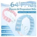 Cooling Neck Tube Ice Ring Cooler Reusable 18/64 Freeze for Hot Summer, Wearable Cooling Neck Wraps Outdoor Sports Workers Blue 1 Pack