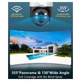 OOSSXX (Extend for POE NVR) PoE 4K PTZ Extend Camera 2-Way Audio 4K/8.0 Megapixel PTZ PoE Outdoor Home Security Camera System Wired Outdoor Video Surveillance IP Cameras