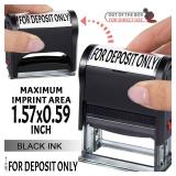 Bertiveny for Deposit Only Self Inking Stamps for Business Supplies Office Bank Stamps for Deposit Only Custom Rubber Business Stamps for Deposit Only Stamps for Checks,Black(for Deposit ONLY Stamp)