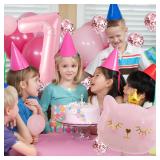 Cat Balloons, Pink 7 Balloon Number 40 inch, Cat Themed Birthday Party Decorations, 7 Year Old Girl Birthday Decorations