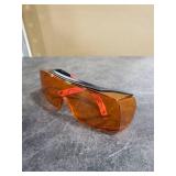 NoCry Blue Light Blocking Safety Glasses Over Eyeglasses with 100% UV Protection UV Light Protection with Anti-Fog & Anti-Scratch Lenses; ANSI Z87.1 Certified Adjustable Temples with Anti-Slip Tip