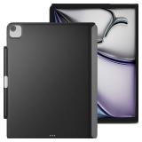 MAGEASY CoverBuddy for M3/M2 iPad Air 13 (2024-2025) - iPad Air Case Compatible with Magic Keyboard, Enhanced Thickness & Heat Dissipation, with Pencil Holder - Black (5.0 Leather)