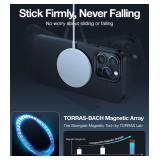 TORRAS Magnetic Slim Fit Designed for iPhone 14 Pro Case, Ultra Thin Strong Magnetic Velvety Touch Anti-Scratch Compatible with MagSafe Cover Phone Case for iPhone 14 Pro, Space Black