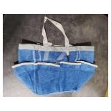 F-color Mesh Shower Caddy Portable - Navy Blue, Upgrade Deeper 7 Pockets Shower Bag Basket Tote for College Dorm Room Toiletry Bathroom Essentials Gym Camp Quick Dry 2 handles with S Hook