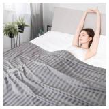 Elegear Revolutionary Cooling Throw Blanket, Absorbs Heat to Keep Body Cool for Night Sweats, Double Sided Arc-Chill3.0 Cooling Fiber Q-Max0.5, Lightweight Summer Cold Blankets for Sleeping 51 x 67