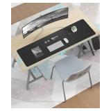 Large Desk pad mat,Mouse Pad,Office Desk Mat, Non-Slip PU Leather Desk Blotter,Large Desk pad,Waterproof Keyboard mat for Office/Home/Decor (Black,48 x 17)