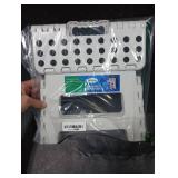 Dyforce Folding Step Stool 9 Inch, Kids Step Stool, Heavy Duty Step Stools for Adults, Compact Foot Stools, Light-Weight Toddler Step Stools for Kitchen, Bathroom, Holds Up to 300 lbs (White)