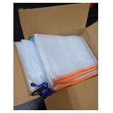 Jumlys Mesh Zipper Pouch Bags, A4 Mesh Bags with Zipper in 8 Color, Waterproof Zipper Pouches for Organization, Plastic Zippers Bag for Classroom & Office, Ideal Back to School Supplies