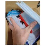 Jumlys Mesh Zipper Pouch Bags, A4 Mesh Bags with Zipper in 8 Color, Waterproof Zipper Pouches for Organization, Plastic Zippers Bag for Classroom & Office, Ideal Back to School Supplies