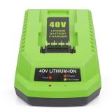 Bakipante 40V Charger Replacement for Greenworks 40 Volt Battery Charger Lithium Ion 29482 29252 20202 22262 29472 29462 Compatible with 40V G-MAX Power Tools (Not for 29662)
