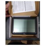 WallarGe Atomic Digital Wall Clock Battery Operated, Self-Setting, Large Display with Temperature, Date, Day of The Week, Silent Wall Mount Digital Clock, 4 Time Zones, DST