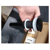 KES Bathroom Sink Drain Without Overflow Vessel Sink Lavatory Vanity Pop Up Drain Stopper Matte Black, All Metal Rustproof Brass and 304 Stainless Steel, S2008D-BK