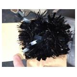 Gloreyan 33FT Black Christmas Tinsel Garland Metallic Twist Foil Tinsel Garland Shiny Hanging Decorations for Halloween Xmas Tree Decoration Wedding Party Supplies