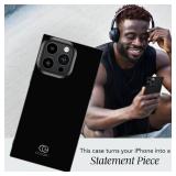 Cocomii - Rectangle Case Compatible with iPhone 16 Pro Max - Compatible with MagSafe, Solid Color, Fashionable Hues, Matte, Magnetic Phone Case for iPhone 16 Pro Max 6.9 inch, Black