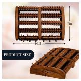Brookstone Foot Roller Massager for Plantar Fasciitis Relief - Wooden Massage Roller for Foot Health - Stimulate Reflexes & Relieve Stress - Ideal Gift for Mom, Dad, Elderly