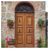 Jiozermi 2 Pcs 5 Rustic Gate Handle, Iron Hardware Handle Pull with Screw, Vintage Farmhouse Cabinet Handles, Retro Drawer Pulls for Outdoor, Garage & Drawer, Black