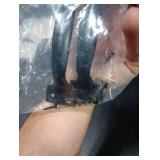 Jiozermi 2 Pcs 5 Rustic Gate Handle, Iron Hardware Handle Pull with Screw, Vintage Farmhouse Cabinet Handles, Retro Drawer Pulls for Outdoor, Garage & Drawer, Black