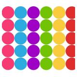 Outus  6 Inch Classroom Floor Stickers Multicolor Classroom Spots for Line up Markers Self Adhesive Vinyl Stickers for Preschool Kindergarten Students Kids (Classic Color, Bright Dot Style)