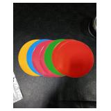 Outus  6 Inch Classroom Floor Stickers Multicolor Classroom Spots for Line up Markers Self Adhesive Vinyl Stickers for Preschool Kindergarten Students Kids (Classic Color, Bright Dot Style)