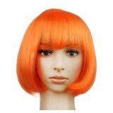 BinaryABC Halloween Bob Wigs,Cosplay Wigs,for Halloween Costume Dress up Party Decorations Supplies (Orange)