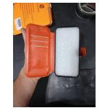 CIVICASE for iPhone 16 Pro Case Wallet, PU Leather Case for iPhone 16 Pro Wallet Case w/Card Holder, Hidden Stand, Magsafe Flip, Women Men Phone Wallet Case for iPhone16Pro Orange