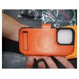 CIVICASE for iPhone 16 Pro Case Wallet, PU Leather Case for iPhone 16 Pro Wallet Case w/Card Holder, Hidden Stand, Magsafe Flip, Women Men Phone Wallet Case for iPhone16Pro Orange