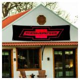 Flag Motorsport Camaro Racing Car Banner (2x8ft,Heavy Duty, Durable 150D Polyester) Brass Grommets For Outdoor Room Man Cave