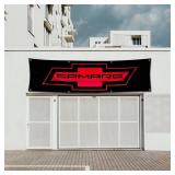 Flag Motorsport Camaro Racing Car Banner (2x8ft,Heavy Duty, Durable 150D Polyester) Brass Grommets For Outdoor Room Man Cave