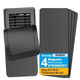 Magnetic Vent Covers (4-Pack, 5.5 x 12, Black) - Flexible for Floor, Wall, Ceiling - Heat/AC for Home Registers, Heavy-Duty, Fits Standard Vents