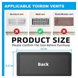 Magnetic Vent Covers (4-Pack, 5.5 x 12, Black) - Flexible for Floor, Wall, Ceiling - Heat/AC for Home Registers, Heavy-Duty, Fits Standard Vents