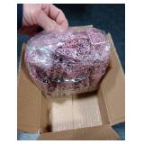 TURNMEON 24 Pack 6 Inch Pink Christmas Glitter Poinsettia Artificial Silk Flowers Picks Christmas Tree Ornaments for Pink Christmas Tree Wreaths Garland Holiday Decoration (Pink)