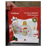 24 Inch Inflatable Christmas Ball, Giant Christmas Xmas Blow Up Ball, Inflatable Santa Claus Outdoor Decorations Balls for Yard, Lawn, Holiday Decor