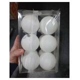 3.15in Snoball Ornaments 12pk White