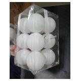 3.15in Snoball Ornaments 12pk White