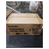 DAILYLIFE 12oz Insulated Black Disposable Coffee Cups with Lids- 100 Pack, To Go Coffee Cups for Hot Drinks, Leak Proof Design, Ideal for Cafes, Offices, Paries and Family