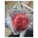 Large Christmas Ball Ornaments, Oversized Shatterproof Plastic Decorative Hanging Mercury Ornaments Ball for Xmas Holiday Party Decorations (Red, 8.0)