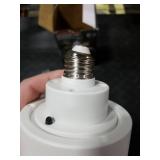 Socket Fan Light with Double Layer Shade Ceiling Fans with Remote and App Contro 3 Colors 3000K-6500K 2800 Lumens Screw in Small Ceiling Fan for Bedroom Living Room Kitchen Garage (White)