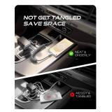 LISEN CarPlay Cable 2 Pack for iPhone 17 Air 16 15 Pro Max Car Charger Cord, 3.1A 4FT Coiled USB C Cable Short USB A to USB C Cable Support Android Auto Compatible with Samsung Galaxy S25 S24, Pixel 9