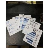 Kids Affirmation Wall Decor,Affirmation Art Prints Nursery Pictures,Boho Classroom Decor,Blue Inspirational Quotes Posters for Classroom Playroom Decor,Home Office Decor,Set of 6(8X10 inch,Unframed).