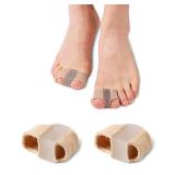 Golbylicc Bunion Toe Separators for Overlapping Toes Women Men, Gel Toe Spacers Bunion Corrector with 2 Loops for feet, Hammer Toe Straightener(2PC)