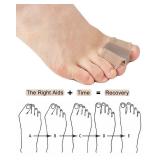 Golbylicc Bunion Toe Separators for Overlapping Toes Women Men, Gel Toe Spacers Bunion Corrector with 2 Loops for feet, Hammer Toe Straightener(2PC)