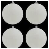 4in Snoball Ornaments 4pk White