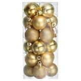 Paramexview 24pcs Gold Ornaments