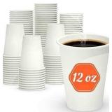 DAILYLIFE Paper Coffee Cups White 12oz 100pk